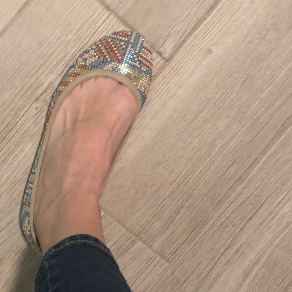 Jeweled flats from Italy size 7